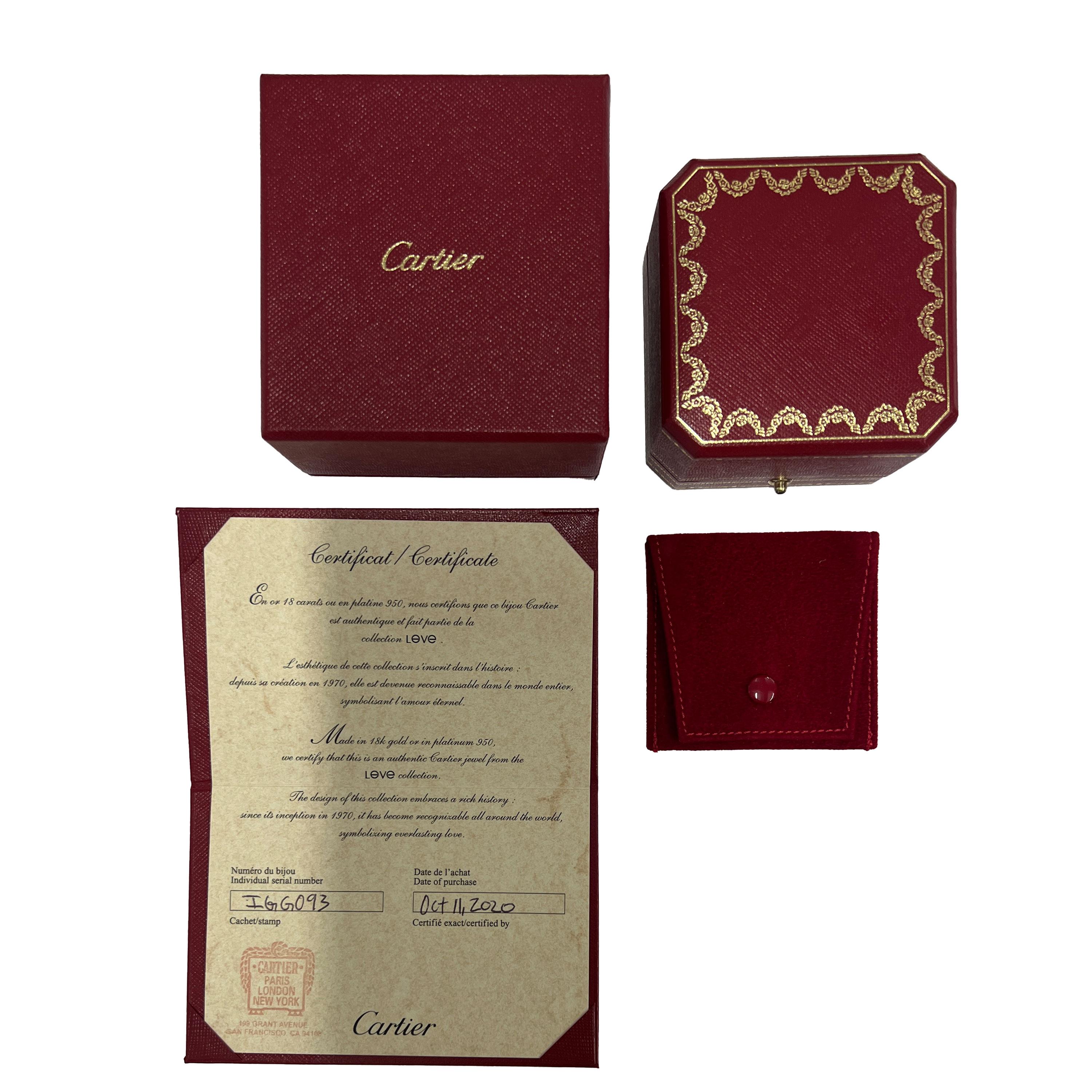 Cartier Love Diamantring aus 18 Karat Gelbgold mit 0,22 Karat im Zustand „Hervorragend“ in New York, NY