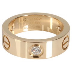 Cartier Bague Love en or jaune 18 carats avec diamants 0,22 carat poids total