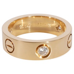 Anello Cartier Love con diamante in oro giallo 18 carati 0,22 CTW