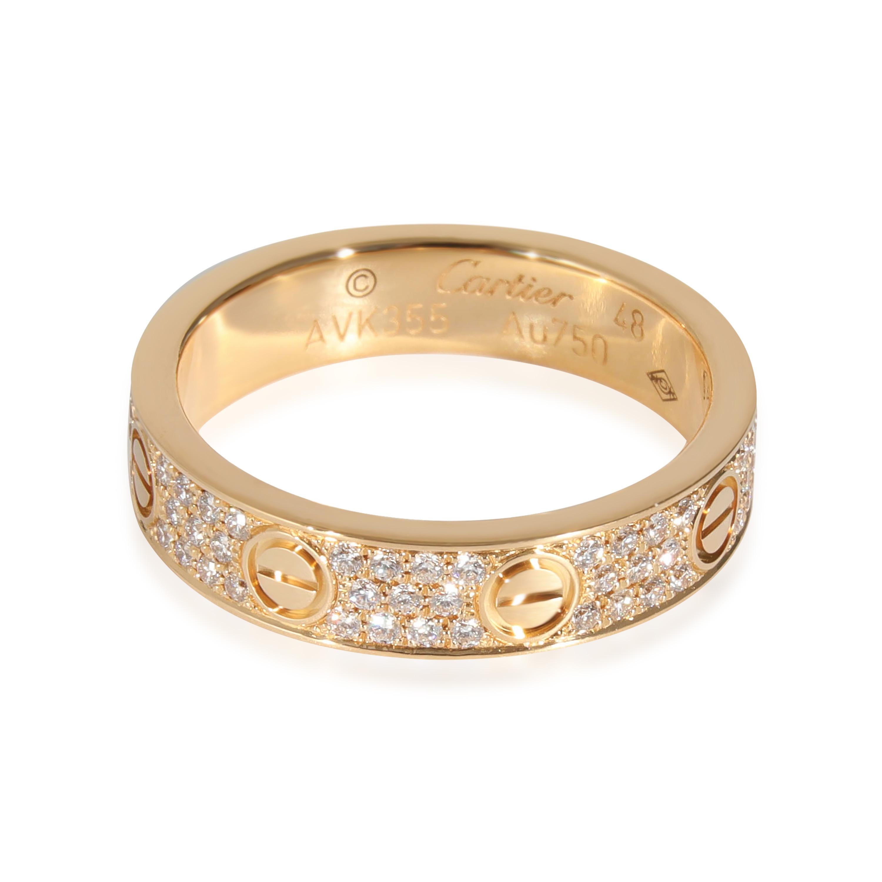 cartier love ring pave
