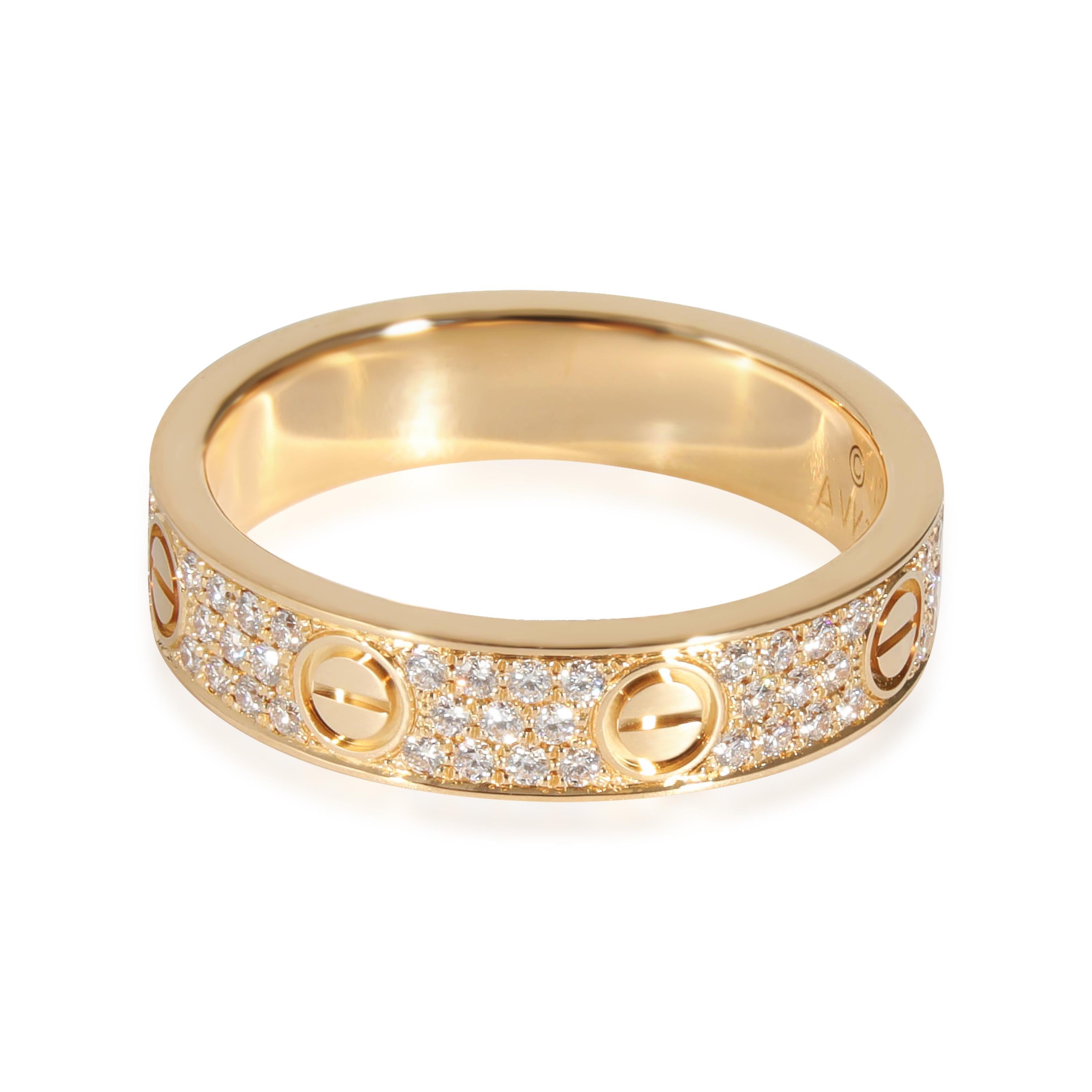Cartier Love Diamantring aus 18 Karat Gelbgold mit 0,31 Gesamtkaratgewicht im Angebot 1