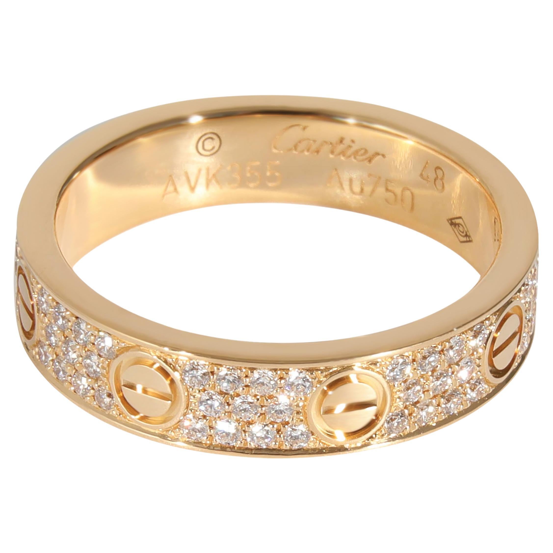Cartier Love Diamond Ring in 18k Yellow Gold 0.31 Ctw