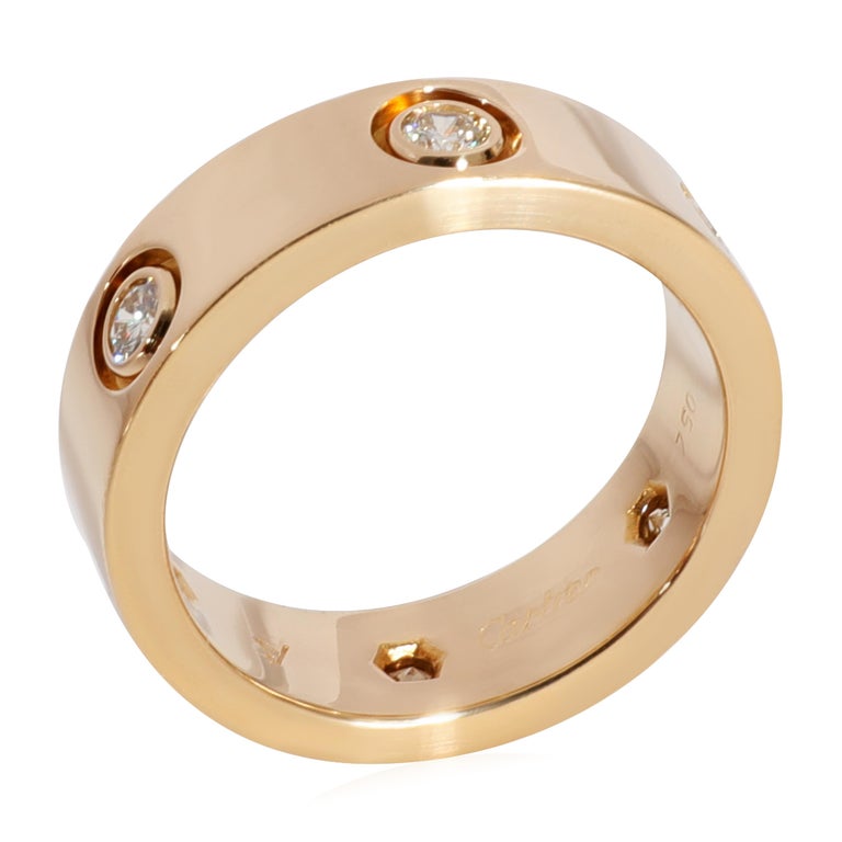 Cartier Love Diamond Ring in 18k Yellow Gold 0.46 CTW For Sale at ...