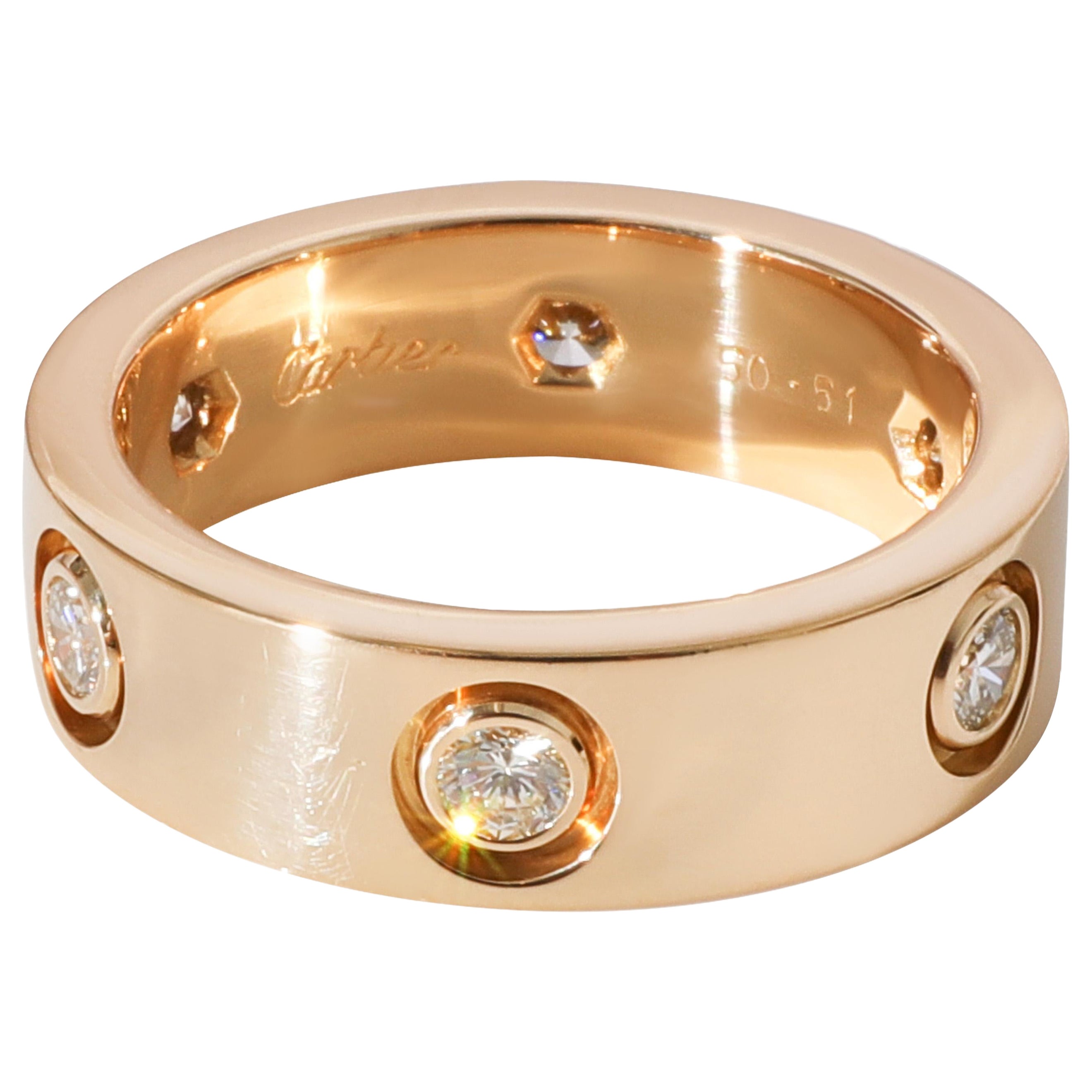 Cartier Love Diamantring aus 18 Karat Gelbgold mit 0,46 Karat Diamanten