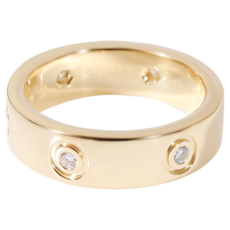 Cartier Love Diamond Ring in 18k Yellow Gold 0.46 CTW For Sale at 1stDibs