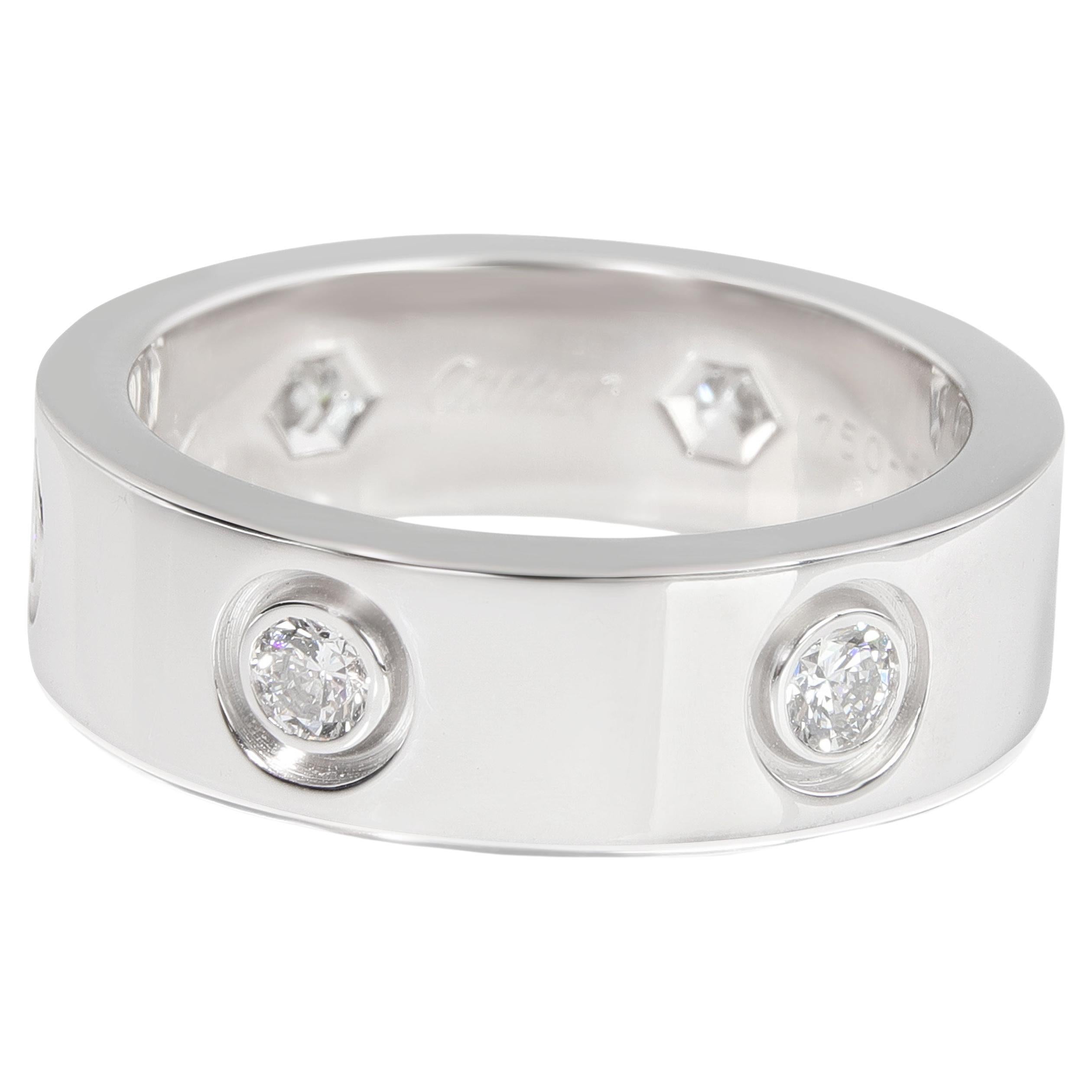 Cartier Love Diamond Ring in 18kt White Gold 0.46 CTW