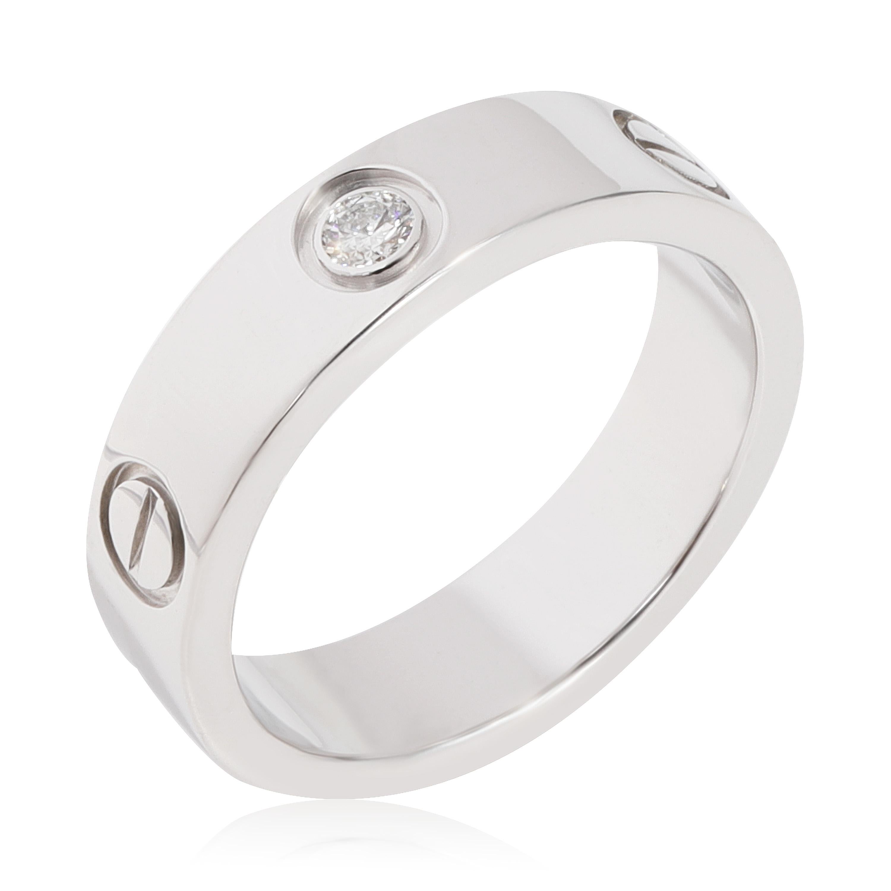  Cartier Bague Love en platine et diamants 0,09 carat Unisexe 
