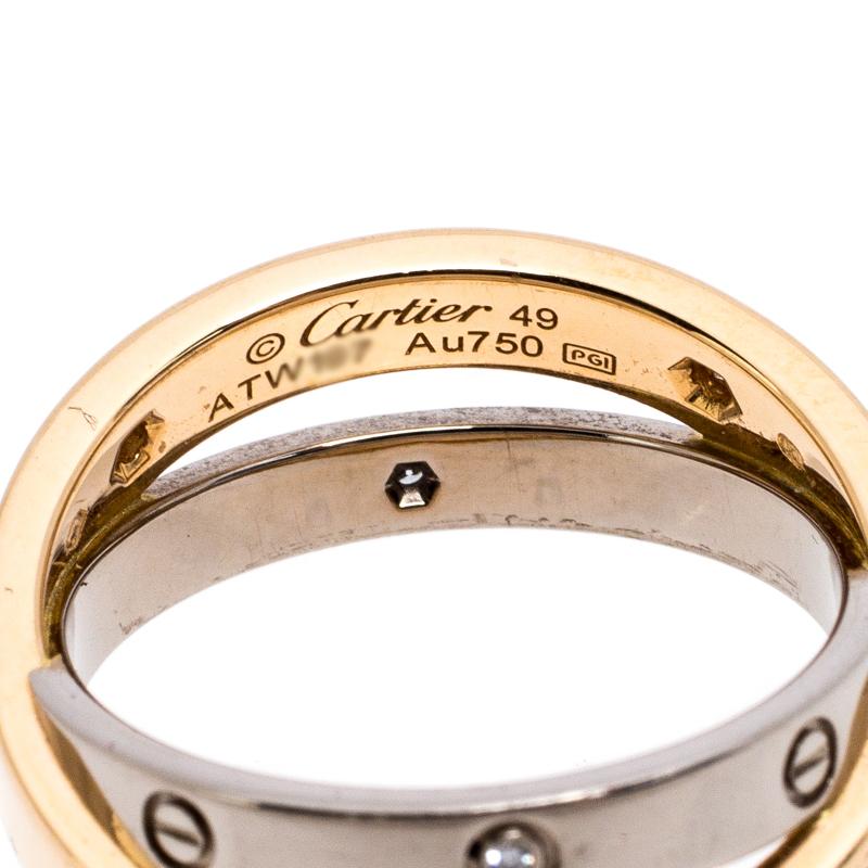 cartier love ring two tone