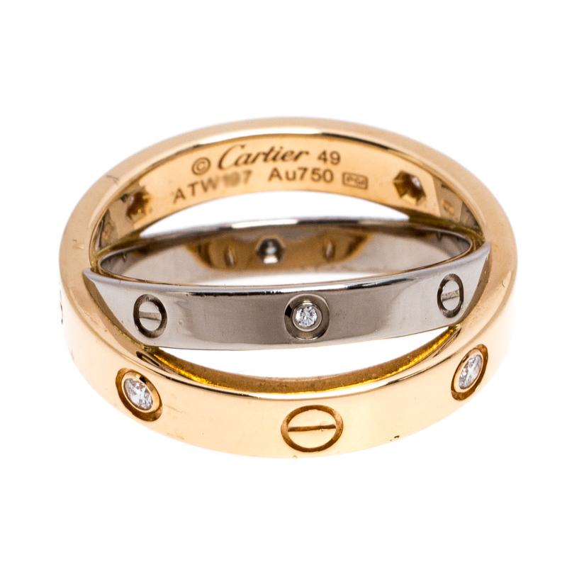 two tone cartier ring