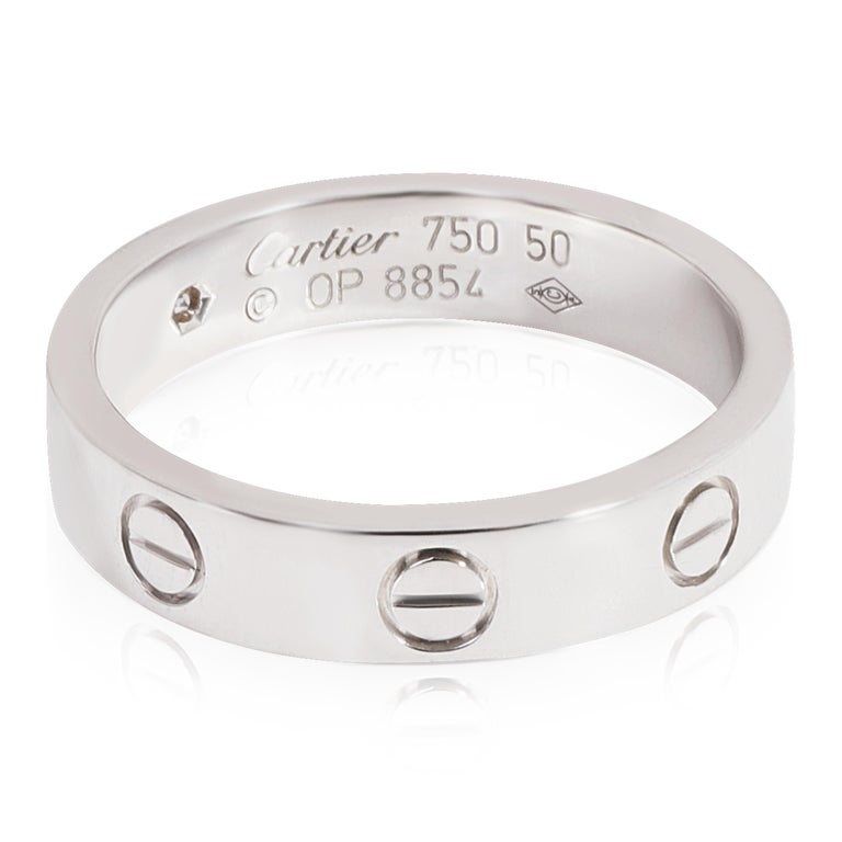 Cartier Love Diamond Wedding Band in 18k White Gold 0.02 CTW For Sale at  1stDibs
