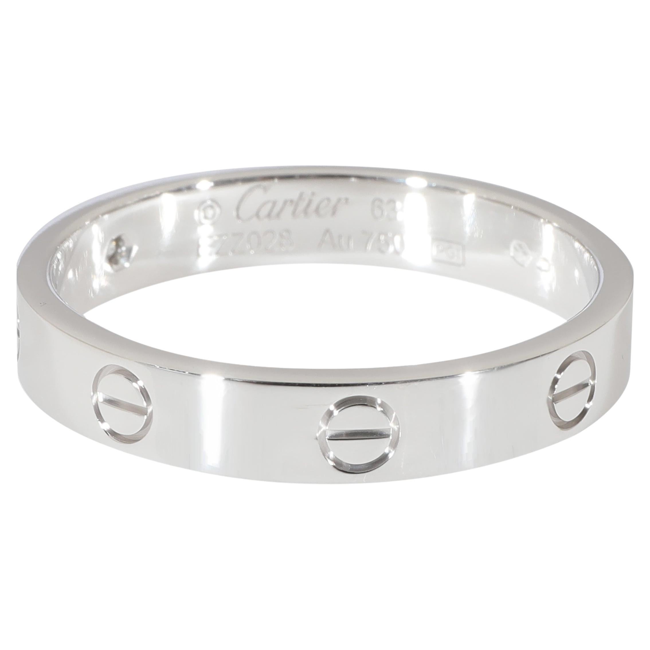 Cartier LOVE Diamond Wedding Band in 18k White Gold 0.02 CTW For Sale ...