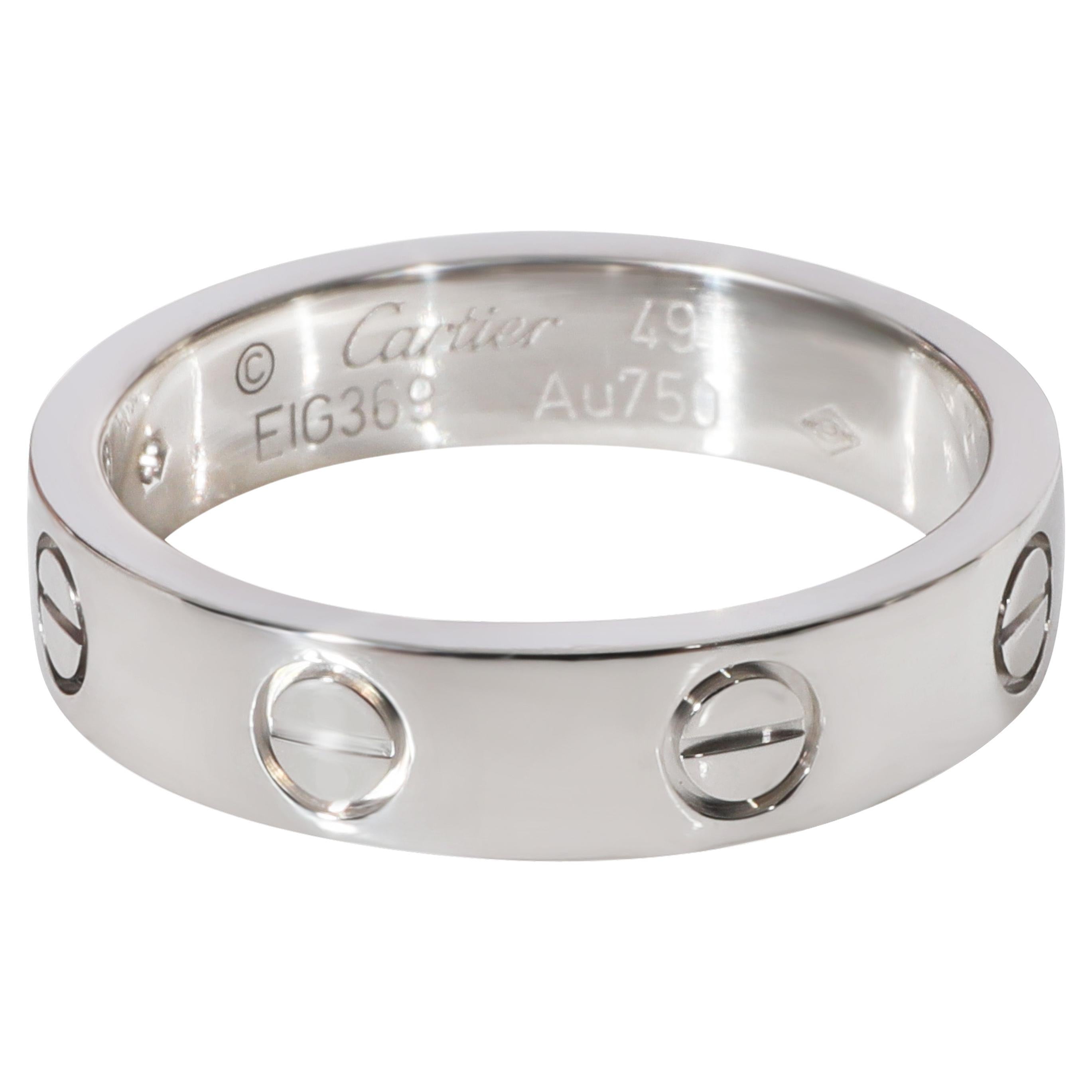 Cartier Alliance Love en or blanc 18 carats et diamants 0,02 carat poids total