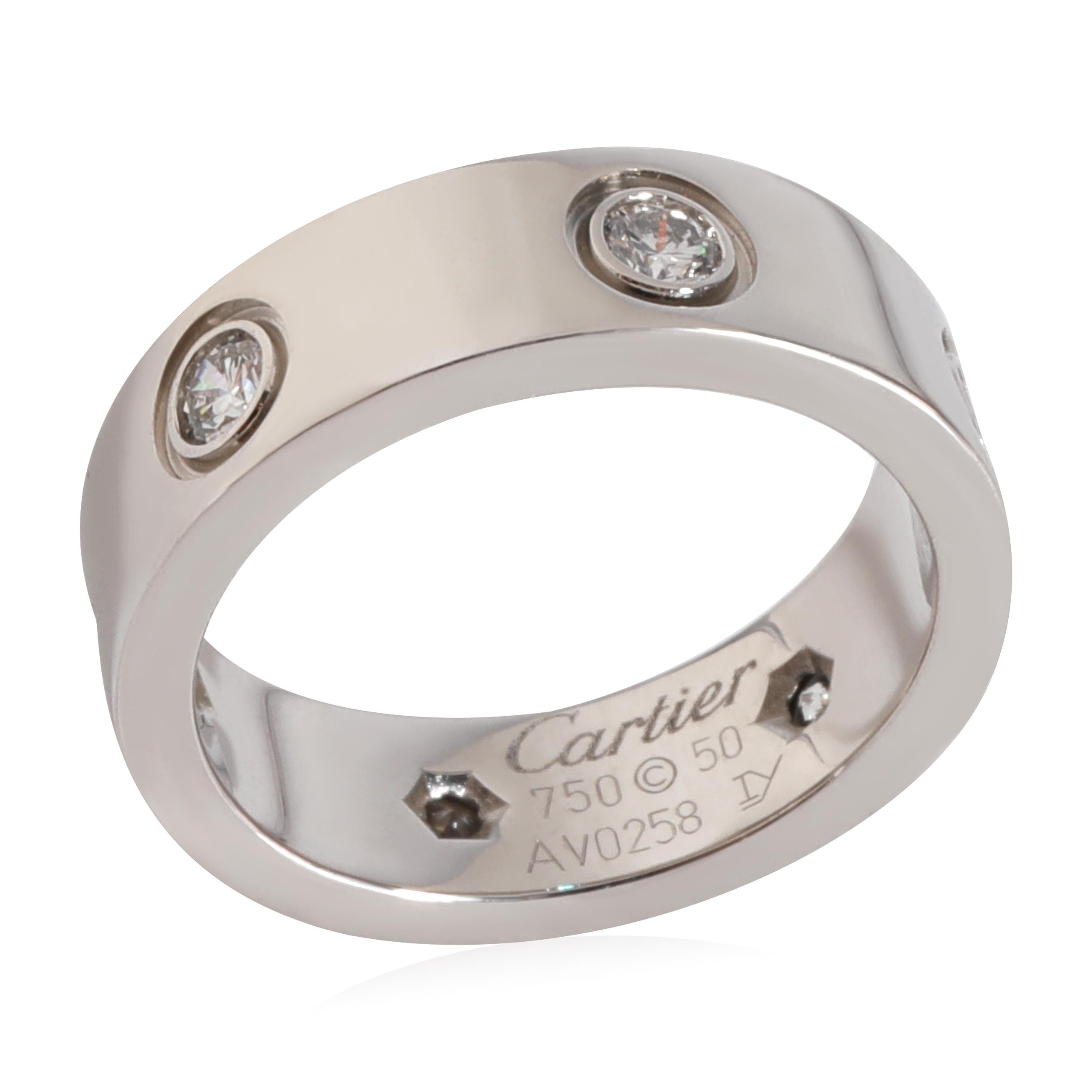 Cartier Love Diamond Wedding Band in 18k White Gold 0.46 CTW

PRIMARY DETAILS
SKU: 123191
Listing Title: Cartier Love Diamond Wedding Band in 18k White Gold 0.46 CTW
Condition Description: Retails for 6000 USD. In excellent condition. Ring size is