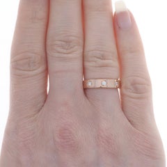 Cartier Love Diamond Wedding Band in oro rosa 18k Round .19ctw Eternity Ring 5 1/4