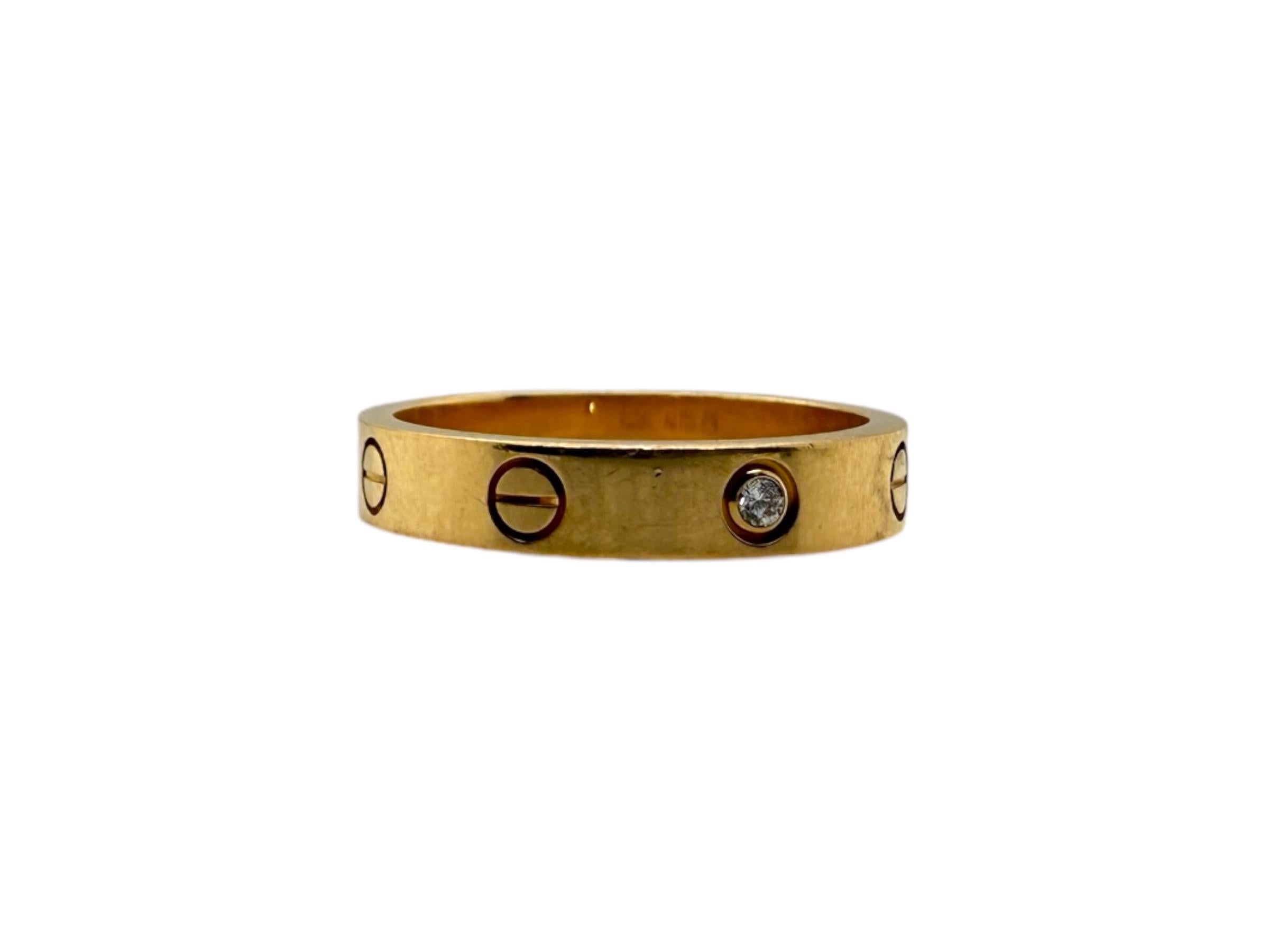 Cartier Love Diamond Wedding Band Size 56; Size 7 1/2 US 4
