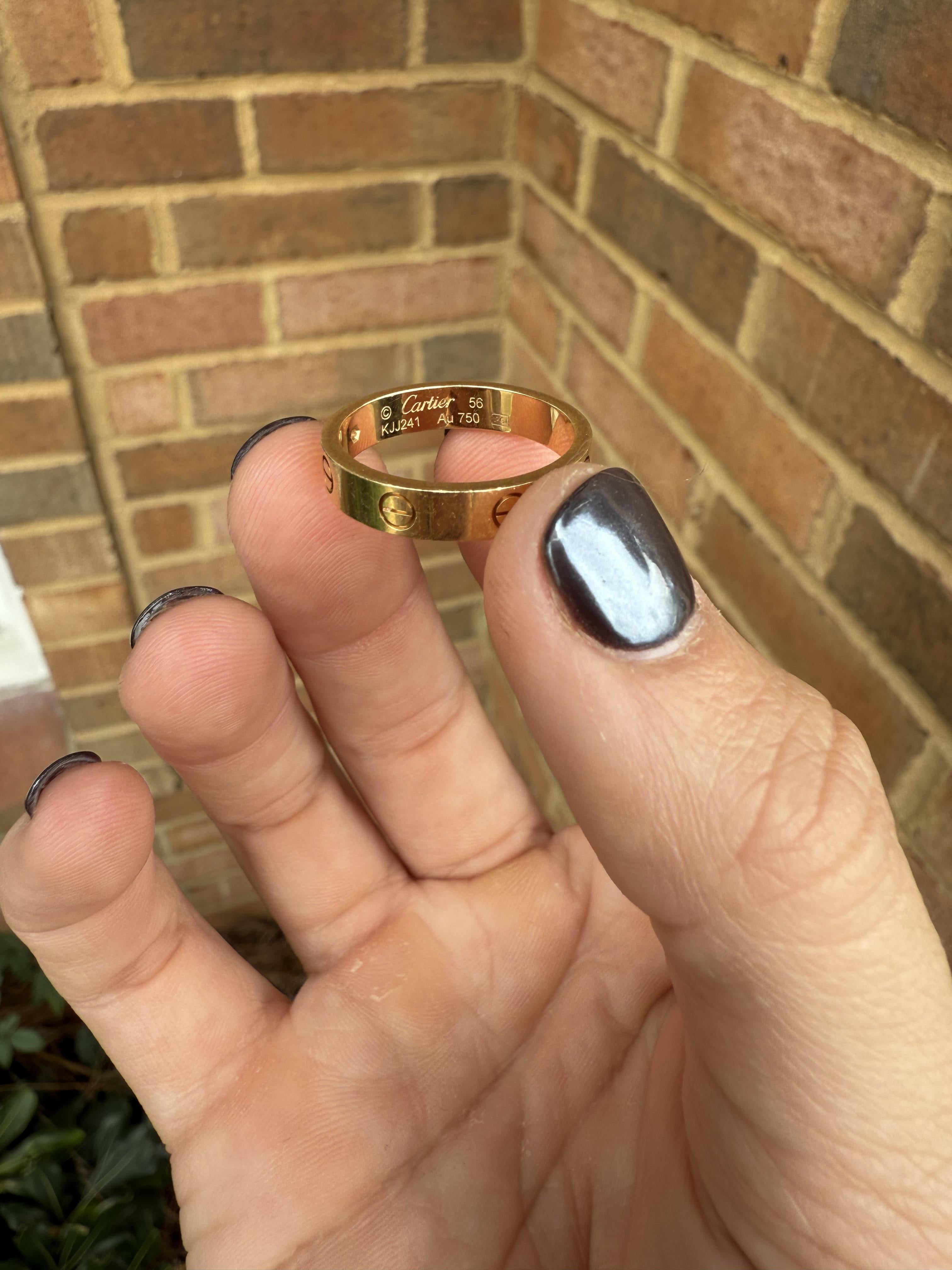 Brilliant Cut Cartier Love Diamond Wedding Band Size 56; Size 7 1/2 US