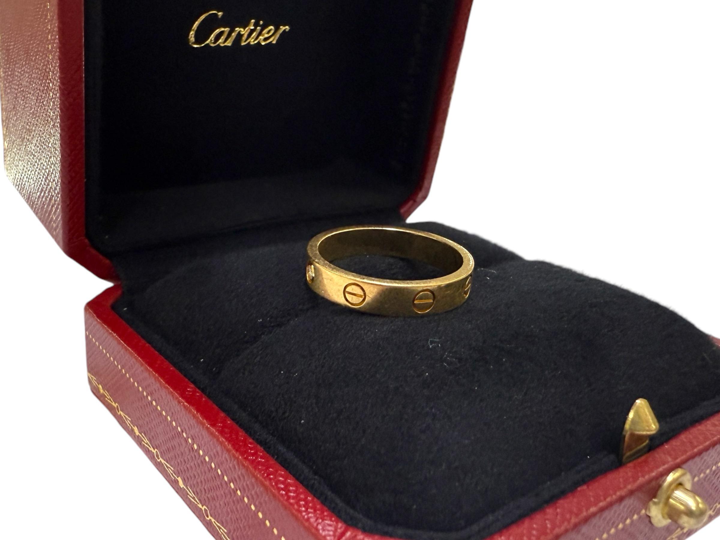 Women's Cartier Love Diamond Wedding Band Size 56; Size 7 1/2 US