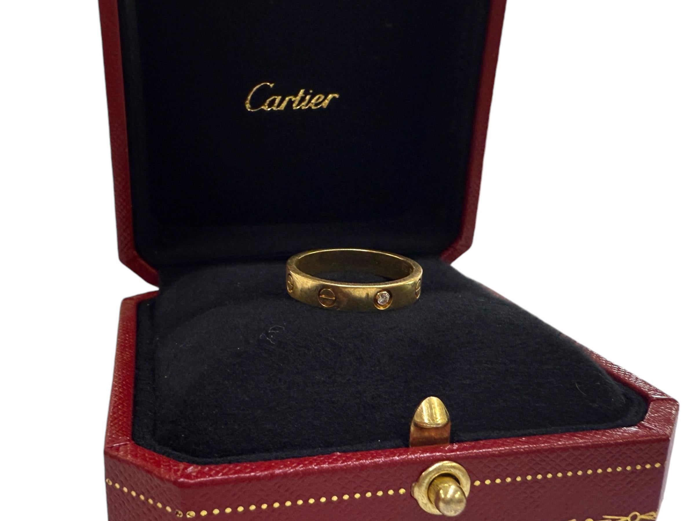 Cartier Love Diamond Wedding Band Size 56; Size 7 1/2 US 1