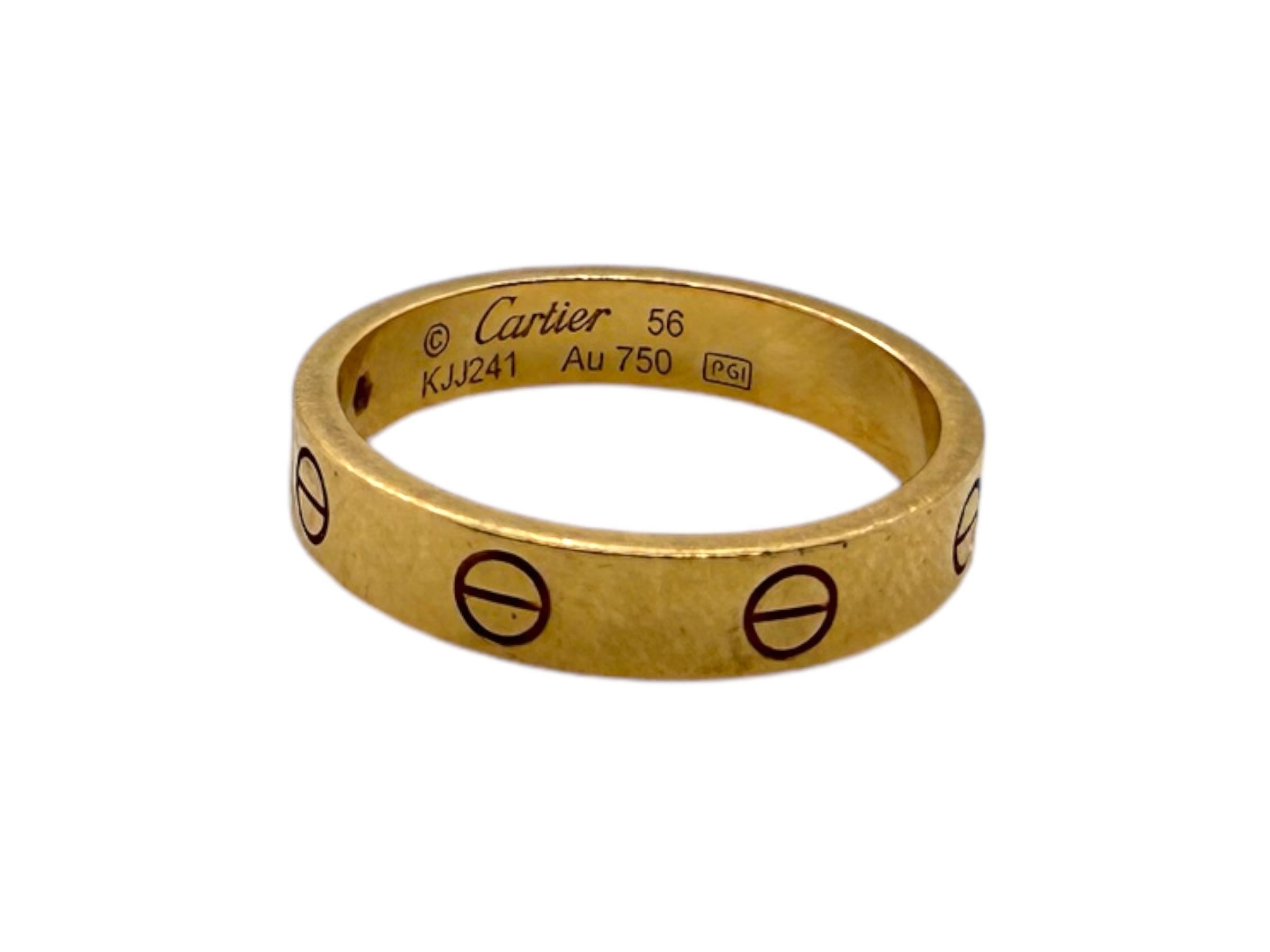 Cartier Love Diamond Wedding Band Size 56; Size 7 1/2 US 2