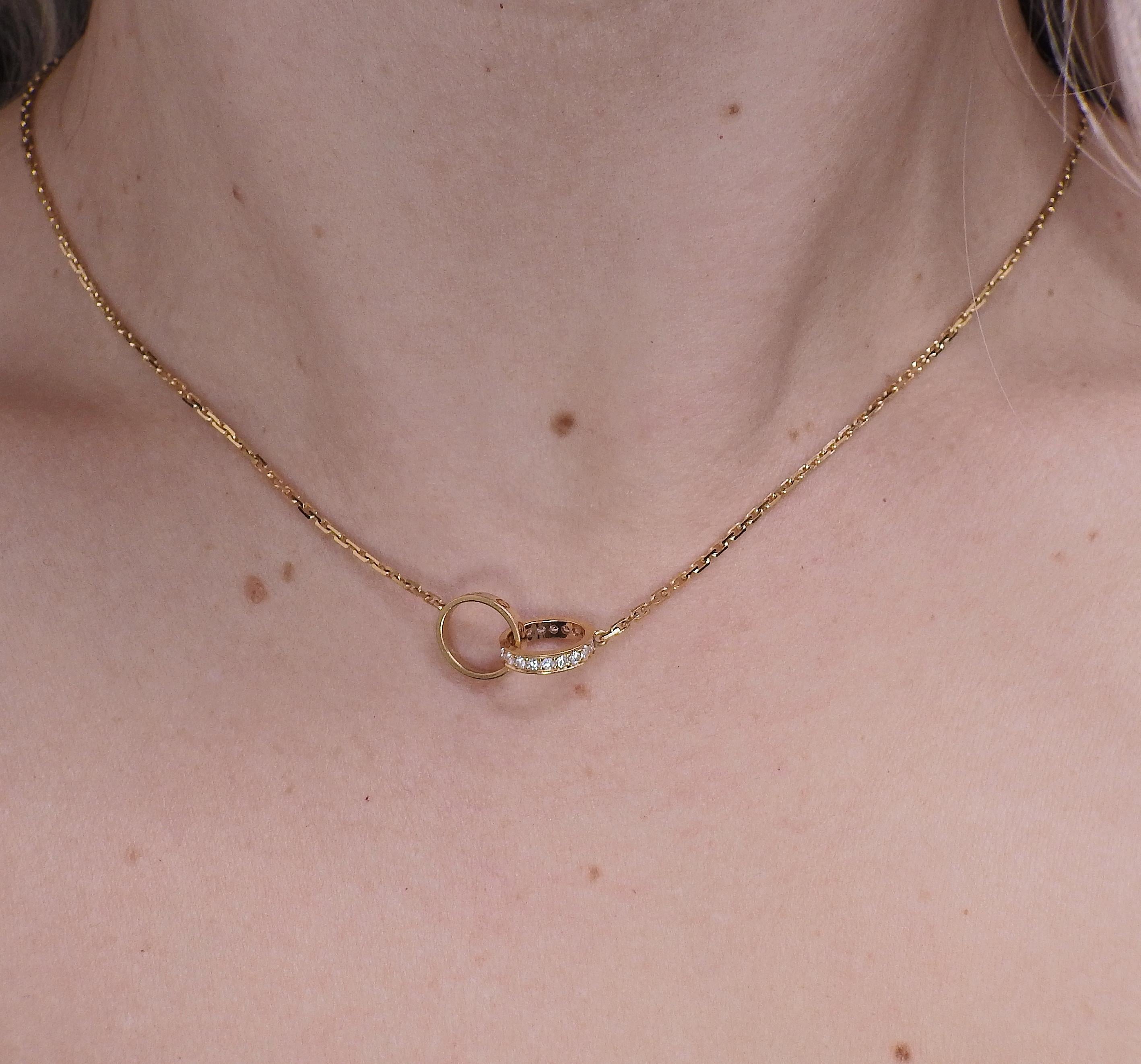 Cartier Love Diamant Halskette aus Gelbgold Damen