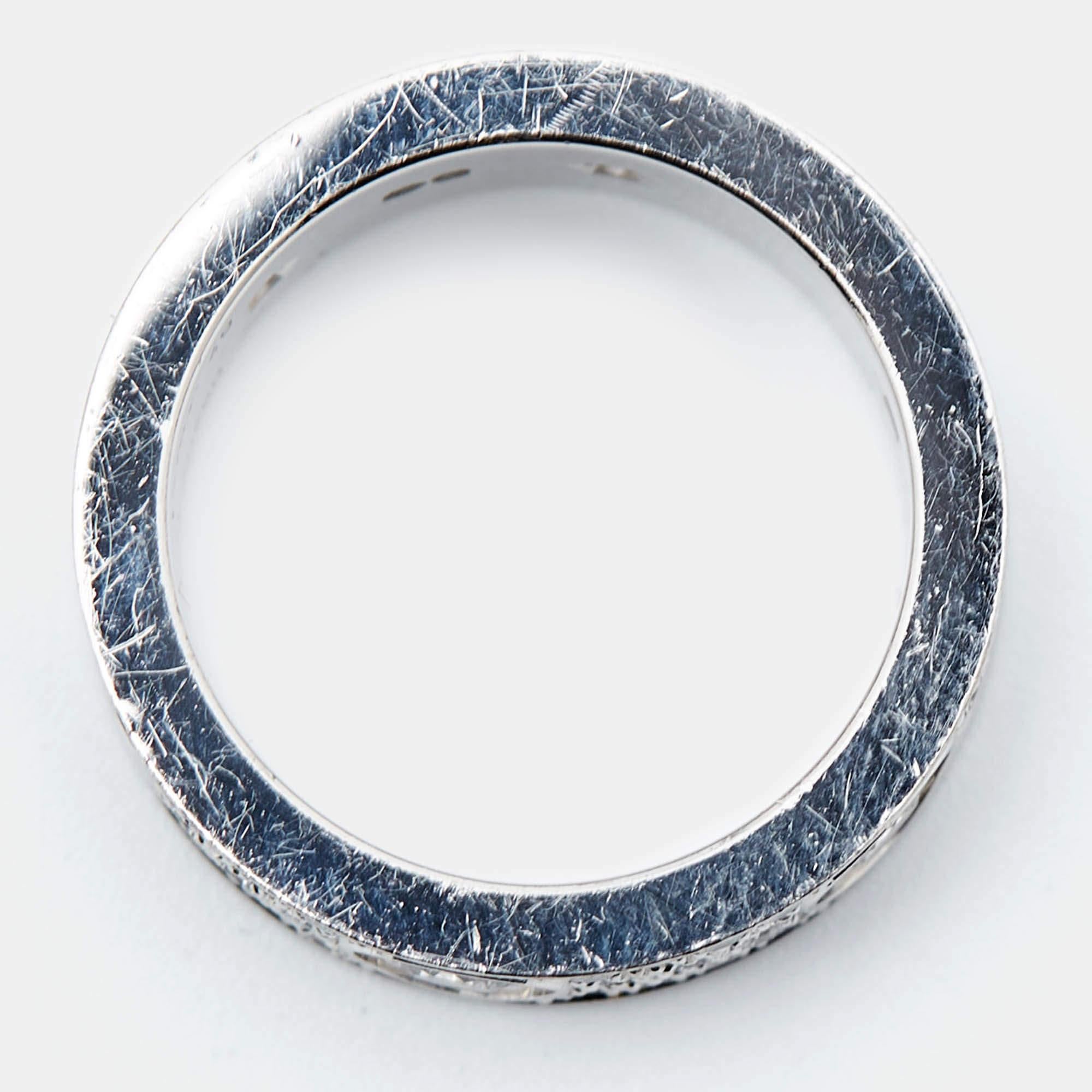 Cartier Love Diamonds 18k White Gold Ring Size 49 For Sale 1