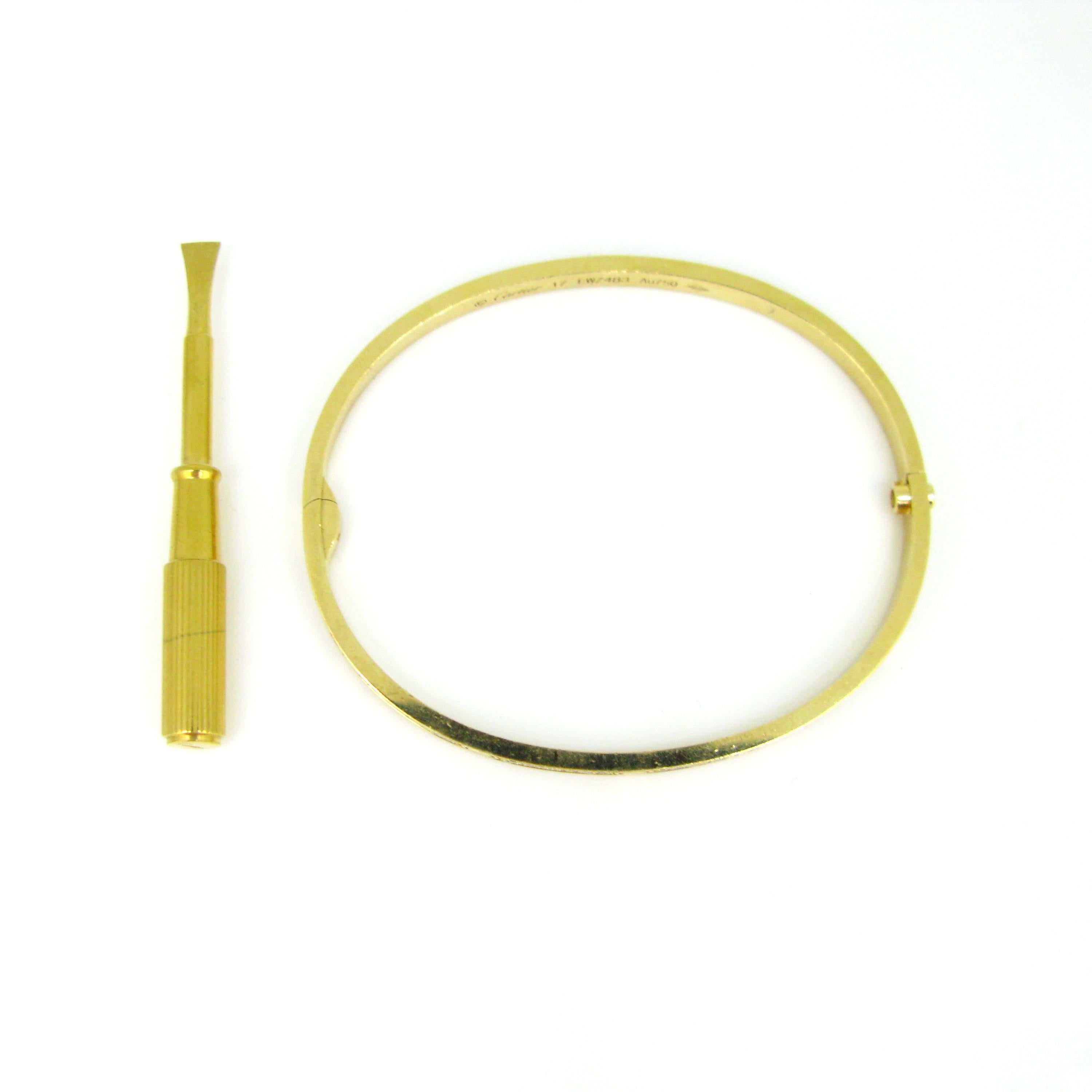 cartier bangle small size