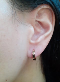 Cartier Love Earrings 18 Karat Rose Gold Bei 1stdibs