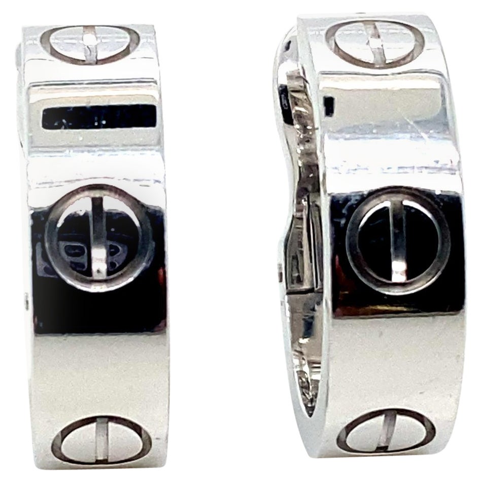 Boucles d'oreilles Cartier Love en or blanc 18 carats
