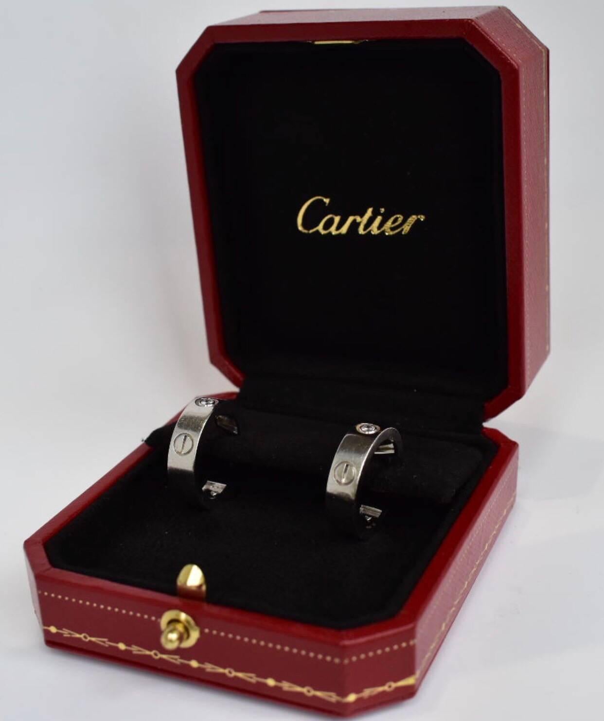 Cartier Love Earrings 18 Karat In Fair Condition For Sale In London, GB