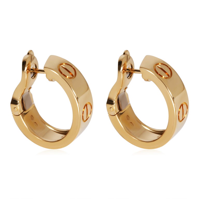 Cartier Love Earrings in 18k Yellow Gold at 1stDibs