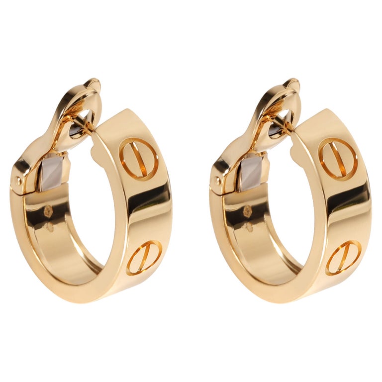 Cartier Love Earrings in 18k Yellow Gold at 1stDibs
