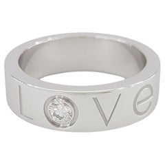 Cartier Love Engraved Diamond Wedding Band Ring