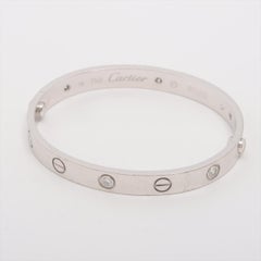 Cartier Love Half Diamond Bracelet 750(WG) 31.8g 16