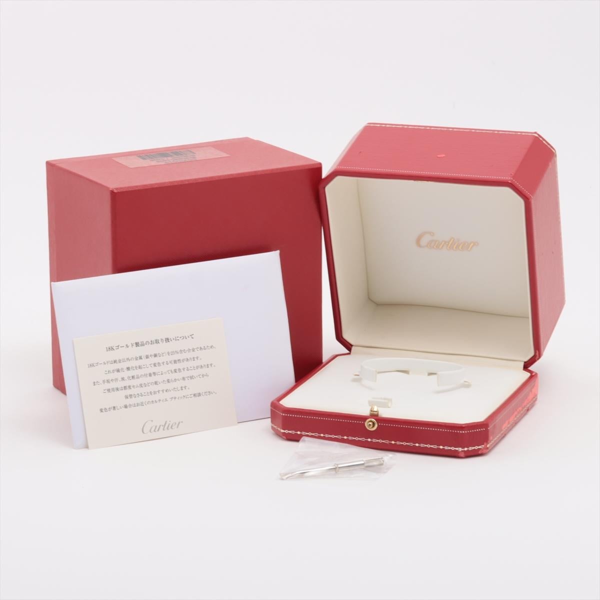 Cartier Love Half Diamond Bracelet 750(WG) 31.8g 16 2
