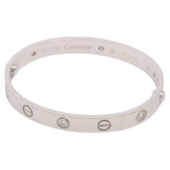Cartier Love Half Diamond Bracelet 750(WG) 31.8g 16