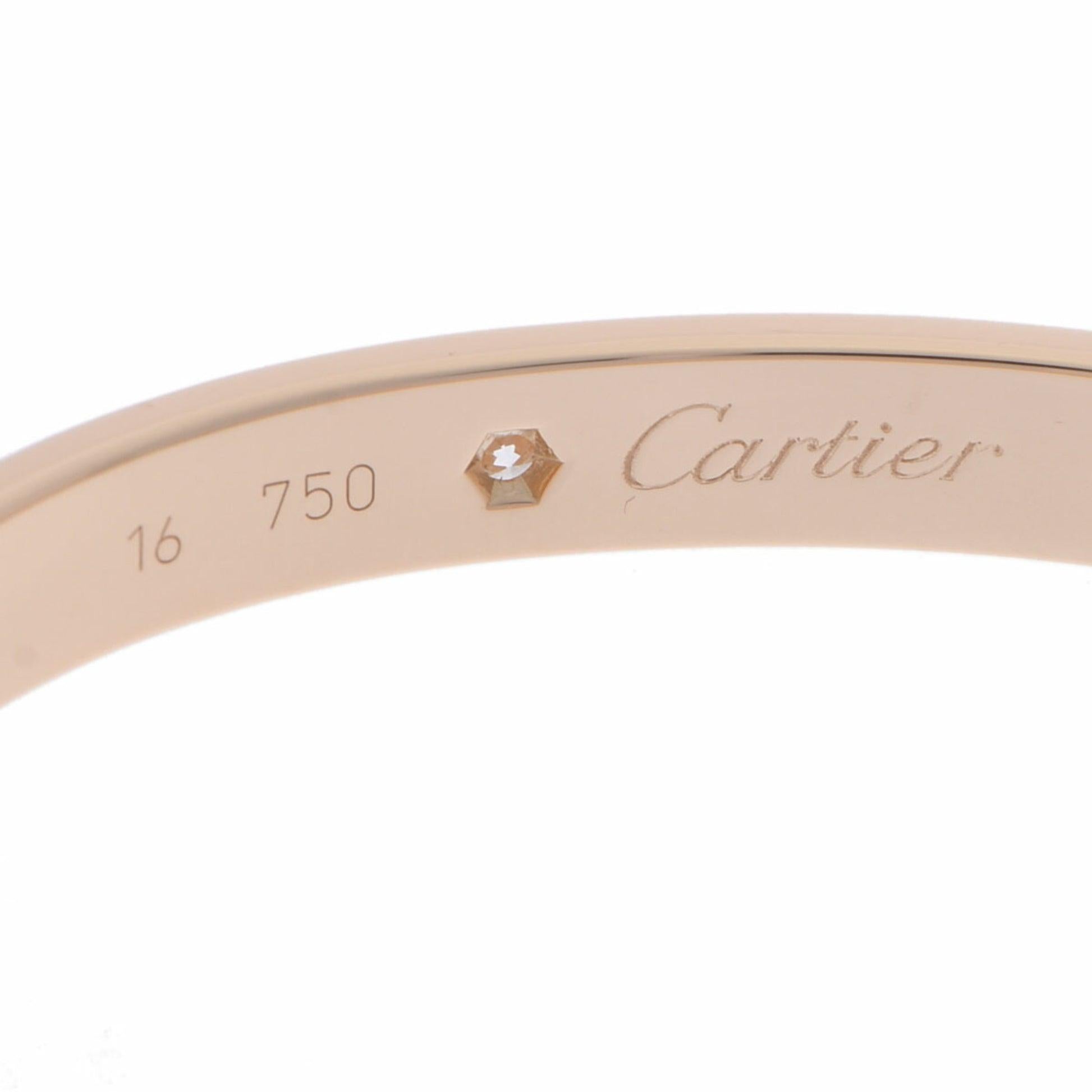 Women's Cartier Love Half Diamond Bracelet in 18K Yellow Gold For Sale