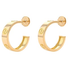 Cartier LOVE Half-Hoop Earrings - Yellow Gold 18k Pierced