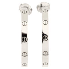 Cartier Love Hoop Earrings 18K White Gold Large