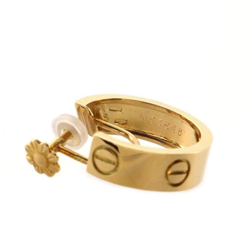 Cartier Love Hoop Ohrringe 18K Gelbgold für Damen oder Herren
