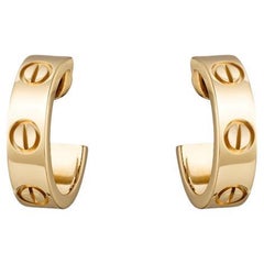 Cartier Love Creolen aus 18 Karat Gelbgold mit Originalverpackung und Papieren