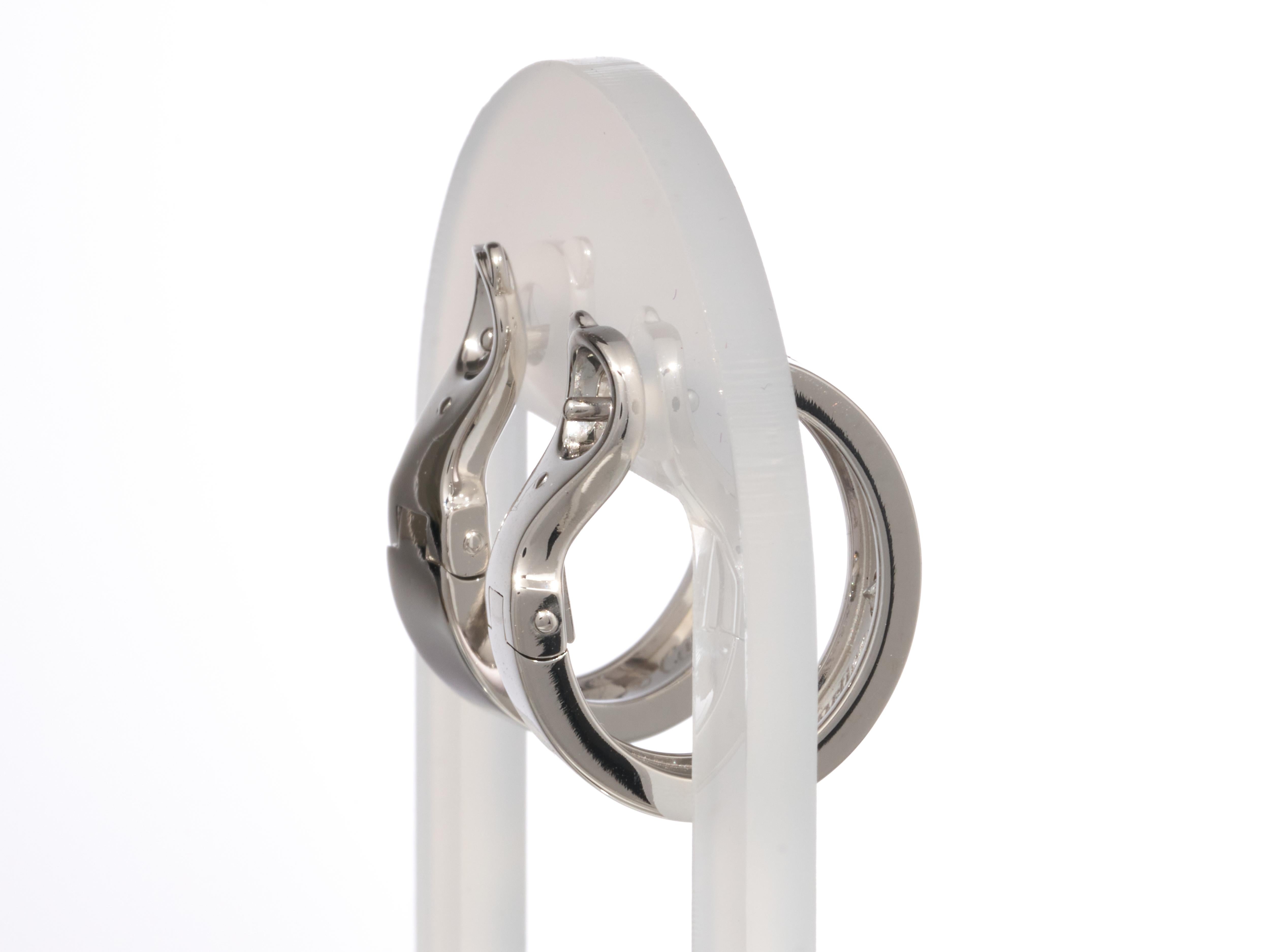 Cartier Pendientes de aro Love 2 diamantes Oro blanco de 18 quilates En caja PVPR 5650 ¤. en venta 7