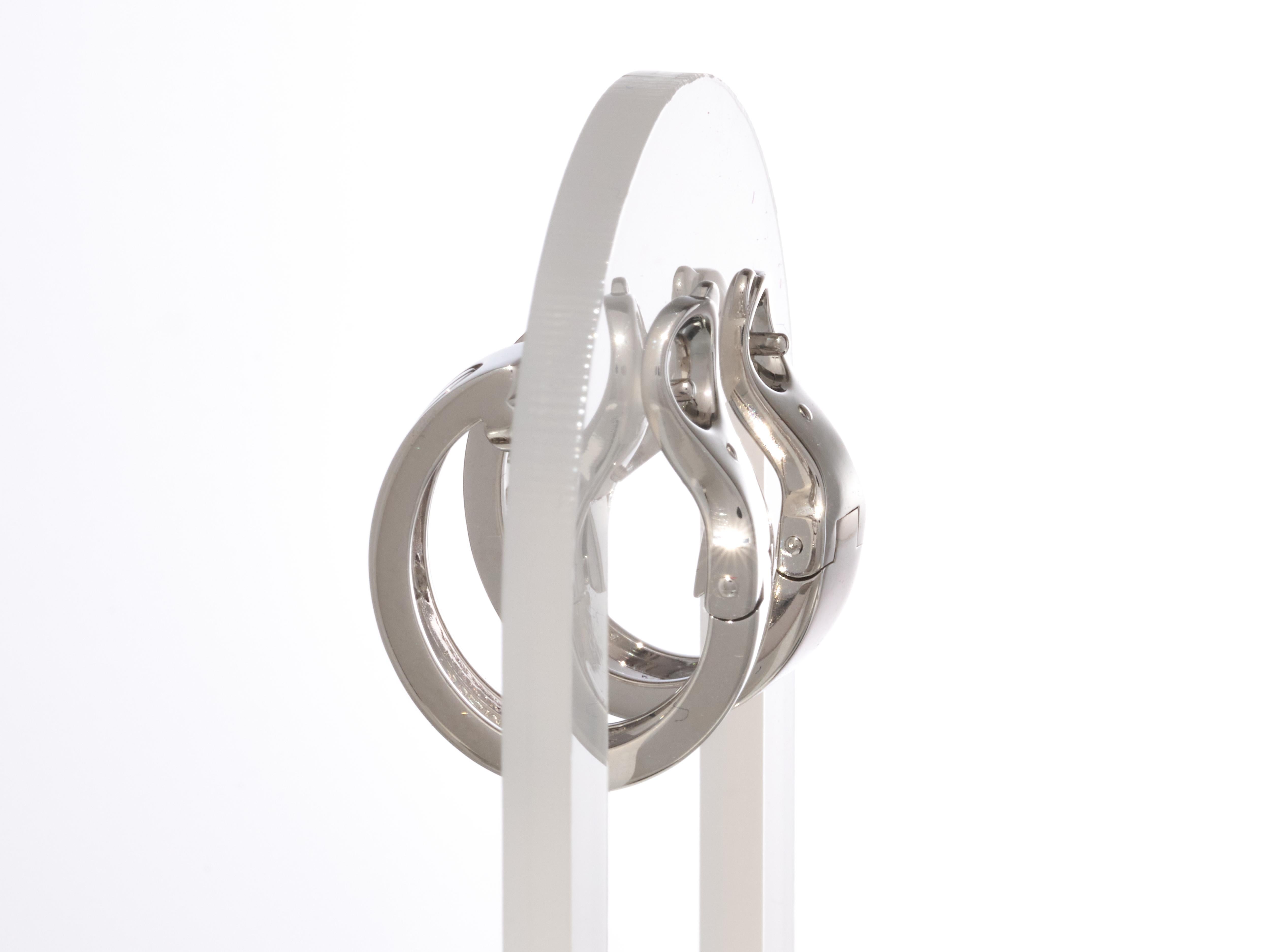 Cartier Pendientes de aro Love 2 diamantes Oro blanco de 18 quilates En caja PVPR 5650 ¤. en venta 11