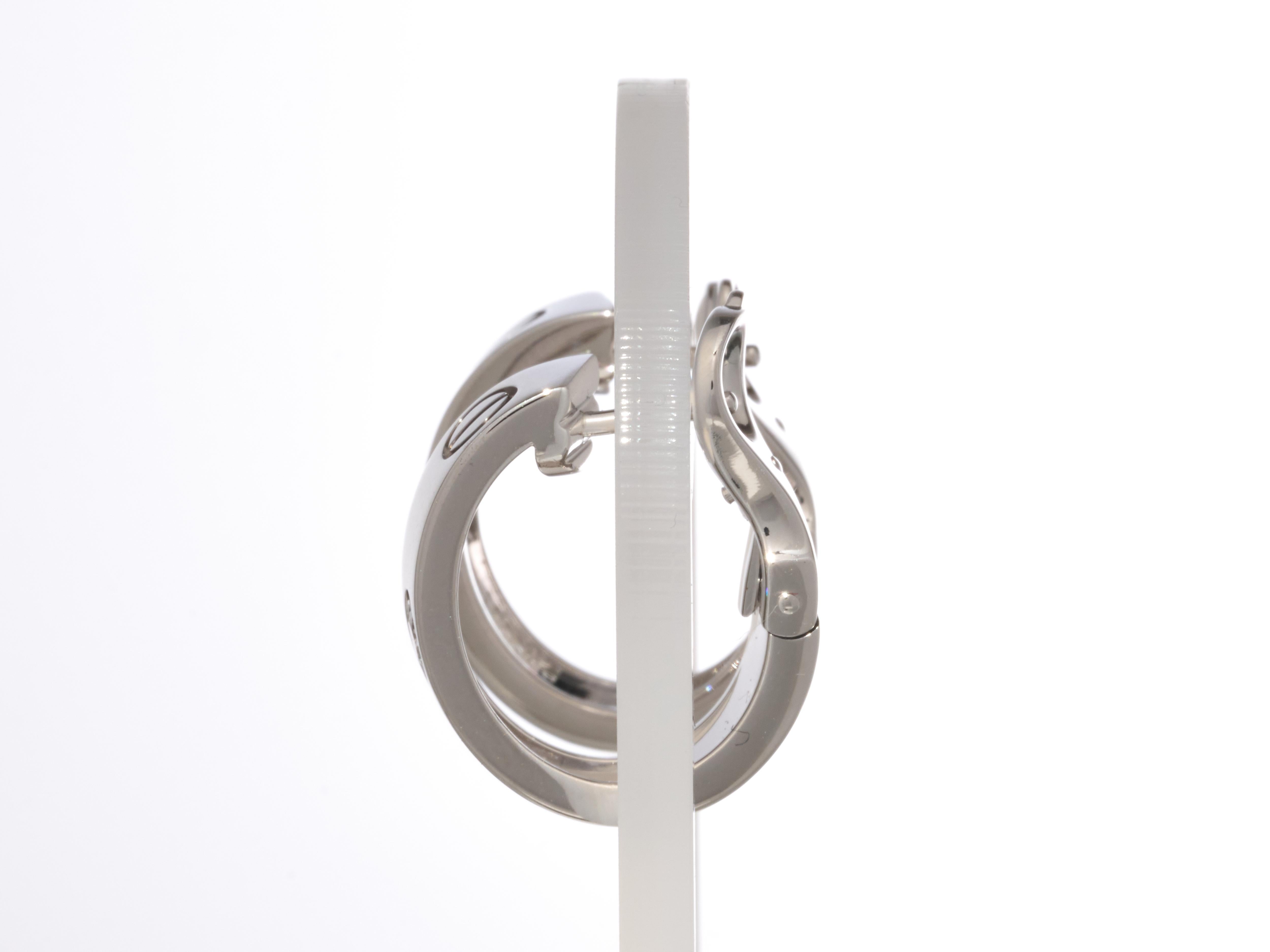 Cartier Pendientes de aro Love 2 diamantes Oro blanco de 18 quilates En caja PVPR 5650 ¤. en venta 12
