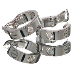 Cartier Pendientes de aro Love 2 diamantes Oro blanco de 18 quilates En caja PVPR 5650 ¤.