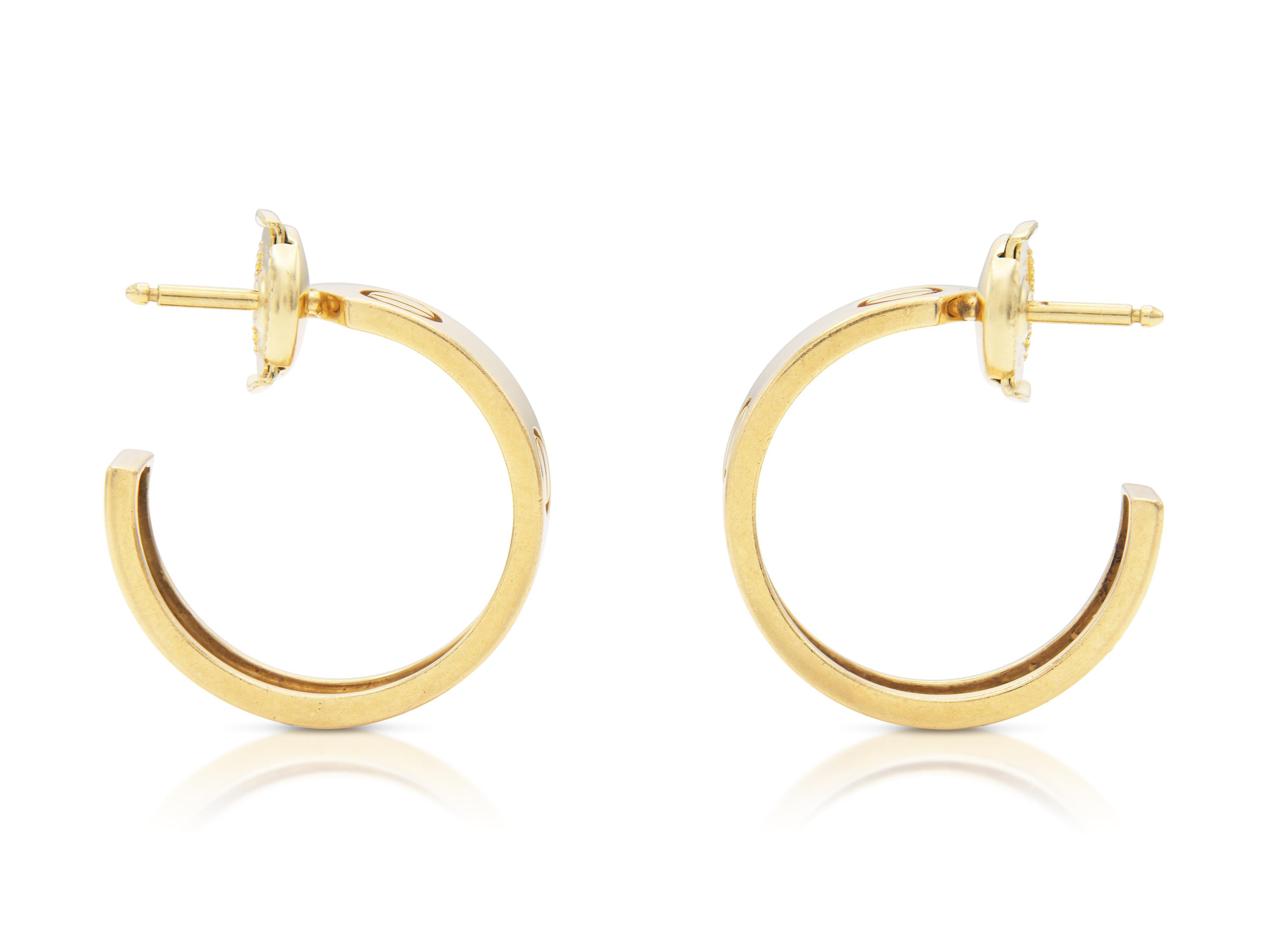 Cartier Love Hoop Earrings In Good Condition For Sale In New York, NY