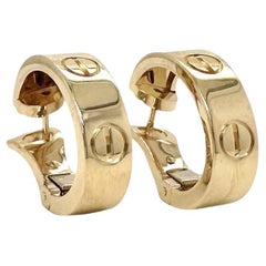Cartier Love Hoop Earrings in 18K Yellow Gold, Certificate of Authenticity