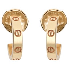 Cartier Love Hoop Earrings Small Model 18K Yellow Gold
