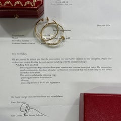 Cartier Love Hoop Earrings Yellow Gold B8028200