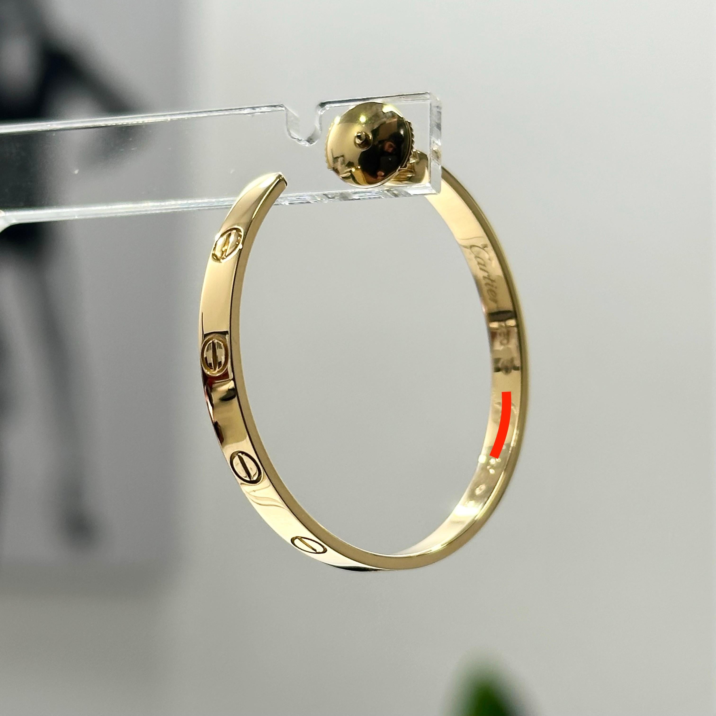 Cartier Love Hoop Earrings Yellow Gold B8028200 In Excellent Condition For Sale In London, GB