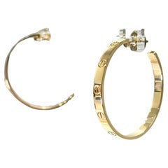 Cartier Love Hoop Earrings Yellow Gold B8028200